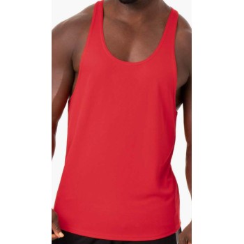  MESH T-BACK RED