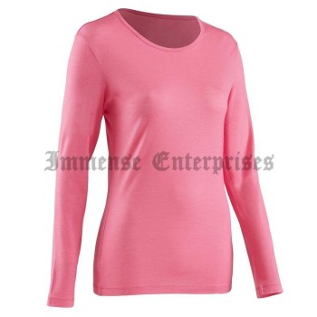 Women's Long Sleeve T-shirt Merino Light Pink 