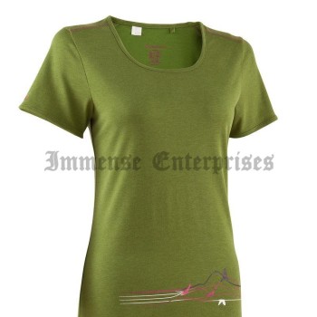 TechTil Women's Hiking T-Shirt Birds Green